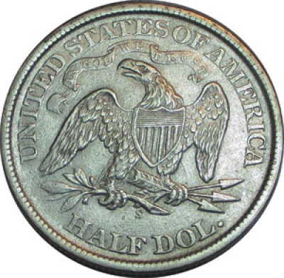 Seated Liberty Half Dollars, Motto Above Eagle (1866-1873)