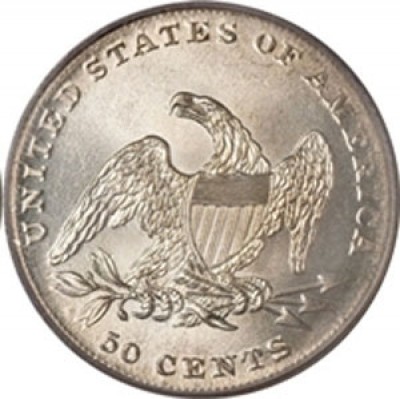 Liberty Cap Half Dollars, Reeded Edge - 50 Cents on Reverse (1836-1837)