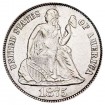 Seated Liberty Dimes, Second Arrows at Date Removed (1875-1891)