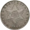 Silver Three Cent, Three Outlines to Star (1854-1858)