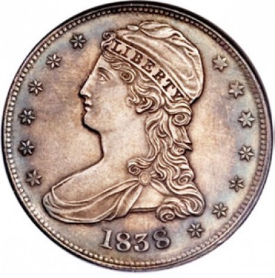 Liberty Cap Half Dollars, Half Dol on Reverse (1838-1839)