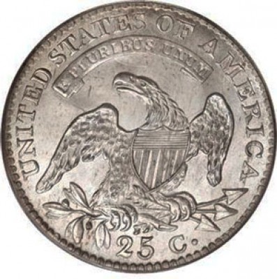 Liberty Cap Quarter Dollars, With Motto (1815-1828)