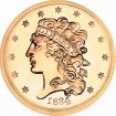 Liberty Without Turban Half Eagle, No Turban (1834-1838)