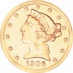 Coronet Head Half Eagle, With Motto (1866-1908)