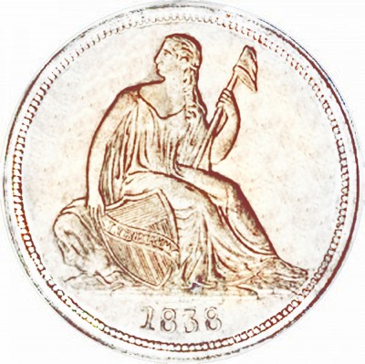 Seated Liberty Dimes, No Stars (1837-1838)
