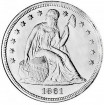 Seated Liberty Dollars, No Motto (1840-1866)