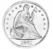Seated Liberty Dollars, Motto Added to Reverse (1866-1873)