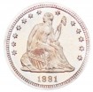 Seated Liberty Quarter Dollars, Second Arrows at Date Removed (1875-1891)