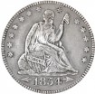 Seated Liberty Quarter Dollars, Reverse Rays Removed (1854-1855)